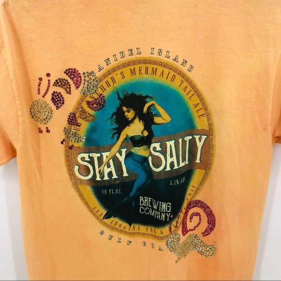 COLLINA STRADA Upcycled Hand Dyed Hand Embellished T-Shirt Dress Size Medium - Picture 10 of 16